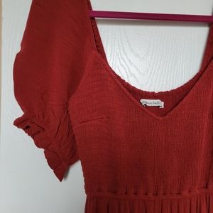 Abercrombie Smocked Linen Midi